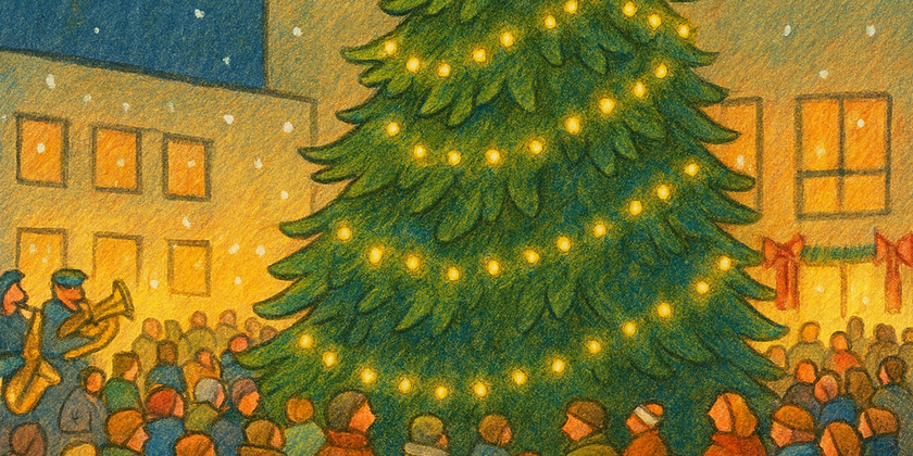 Julegrantenning på Steinkjer torg